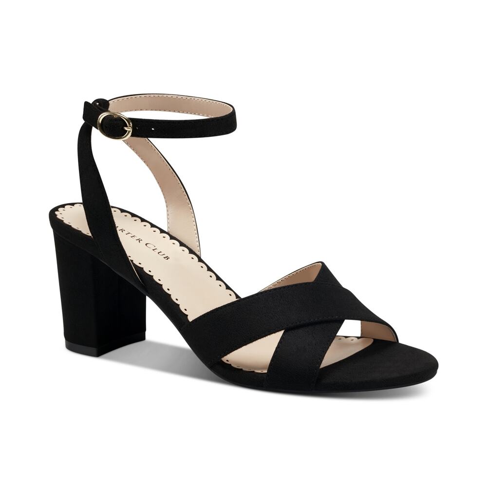Kyraa Womens Faux Suede Dressy Block Heels
